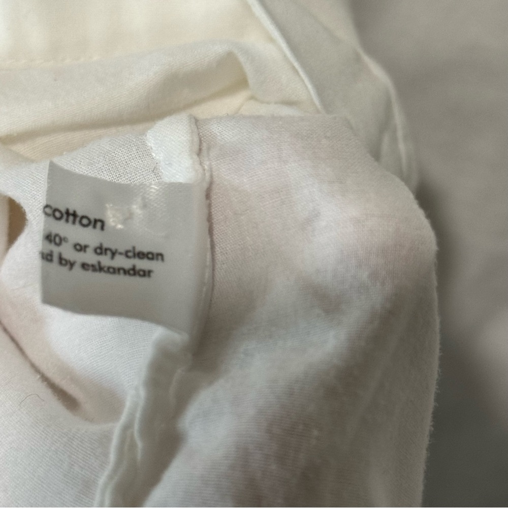 eskandar Nieman Marcus White Drop Shoulder 100% Cotton Lightweight Top - Picture 12 of 13